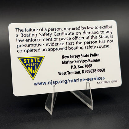 NJ Boating Safety Certificate