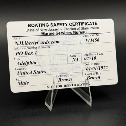 NJ Boating Safety Certificate