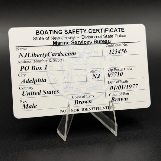 NJ Boating Safety Certificate