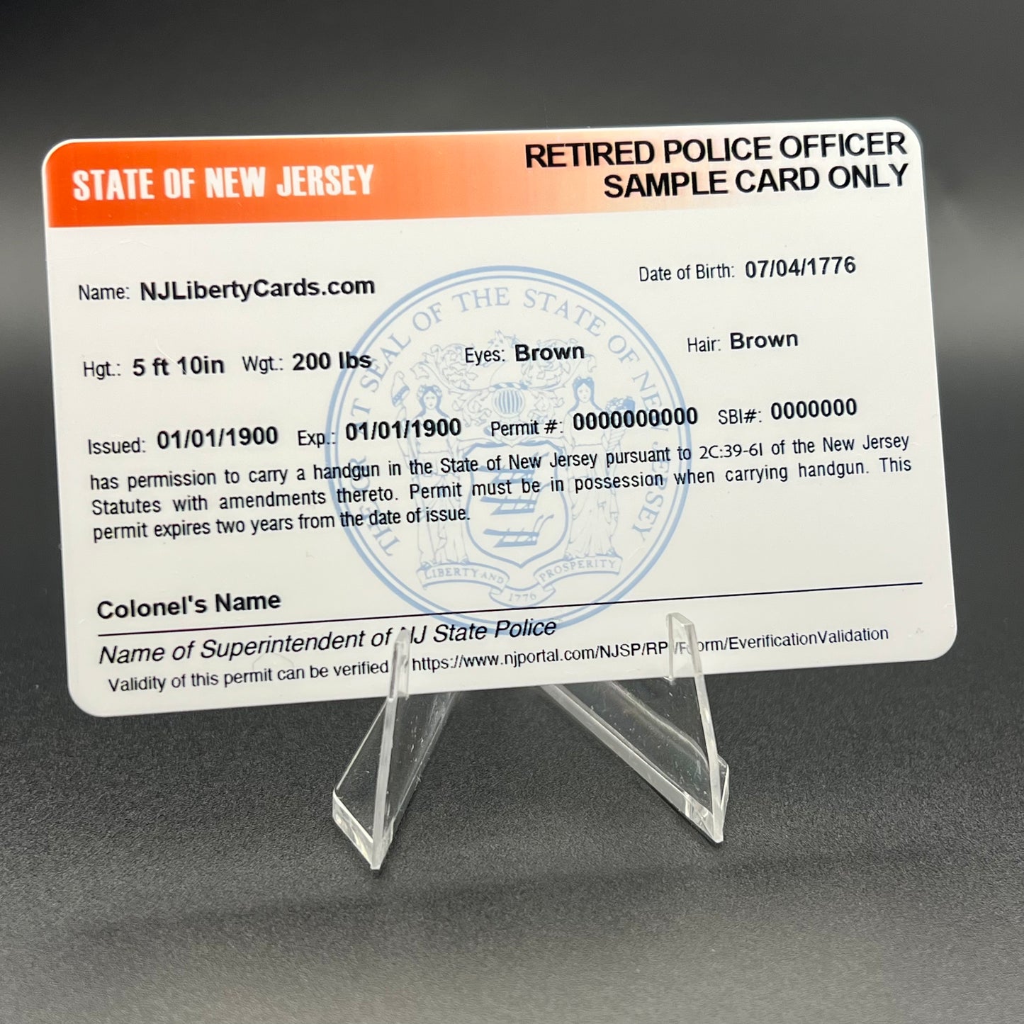 NJ Retired Police Officer Carry Permit - RPO