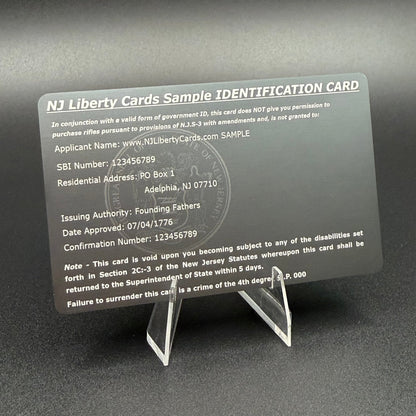 METAL Cards (only available for ID cards WITHOUT photos)