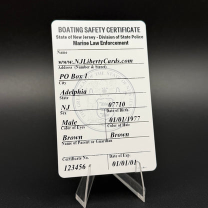 NJ Boating Safety Certificate