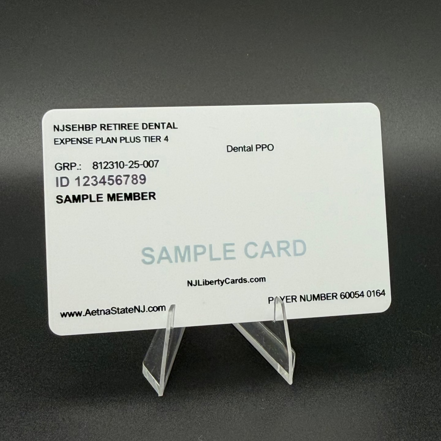Insurance Card Plastic Front