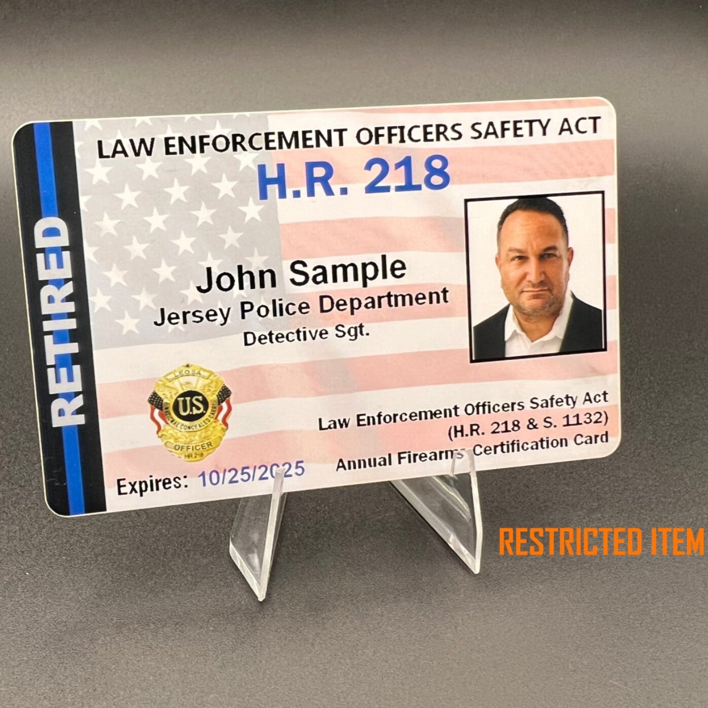 LEOSA HR 218 Card *RESTRICTED TO LEOs ONLY*