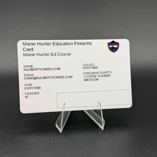 Maine Hunter Education Card