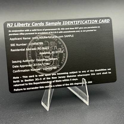 METAL Cards (only available for ID cards WITHOUT photos)