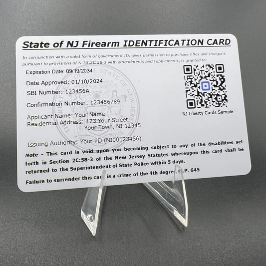 NJ Firearms ID Card (FID / e-FID)