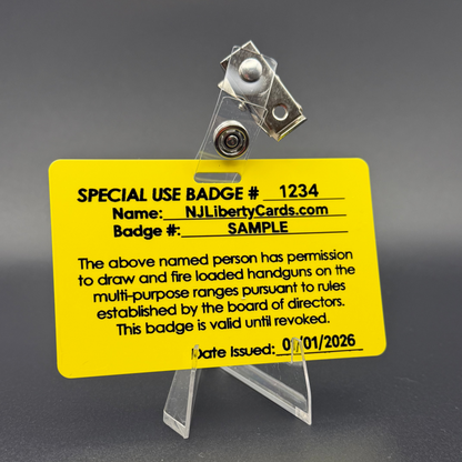 Special Use Badge with Hole