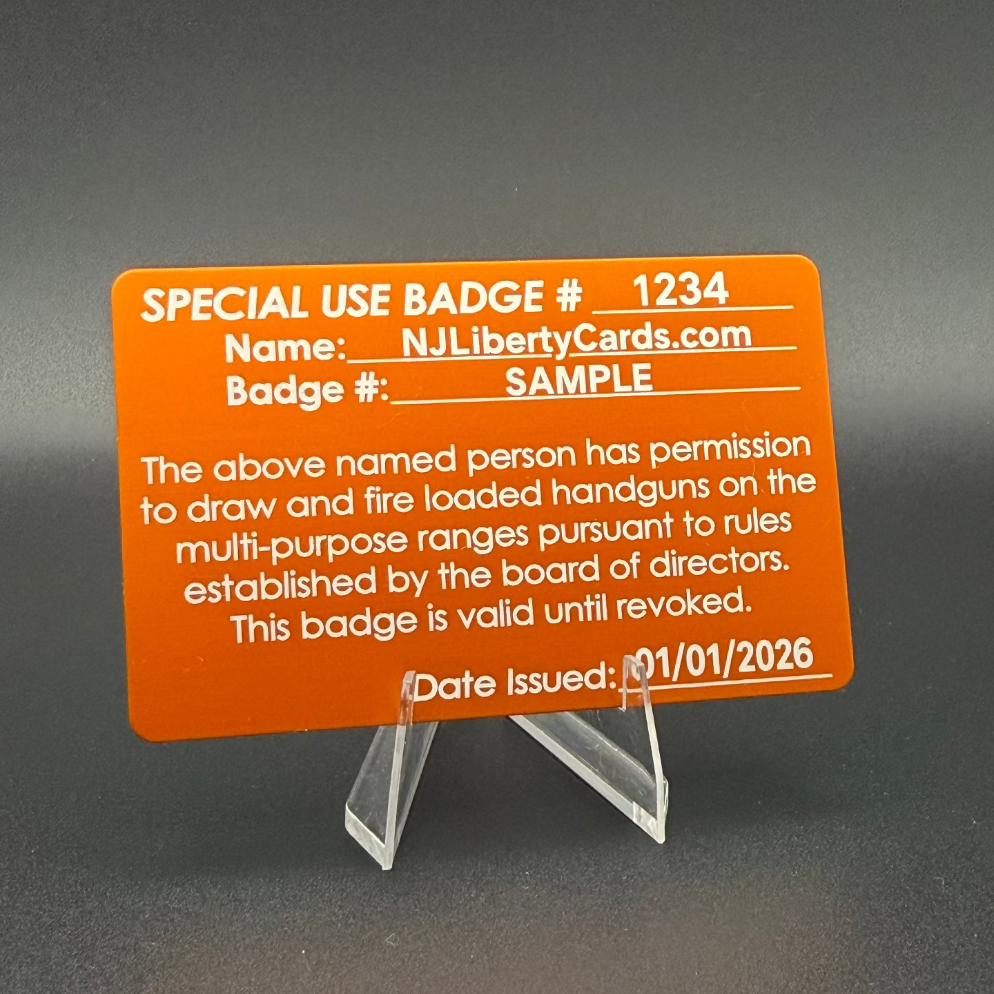 Special Use Metal Card