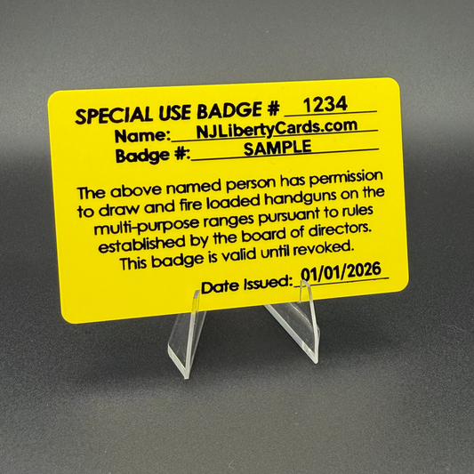 Special Use Badge Plastic
